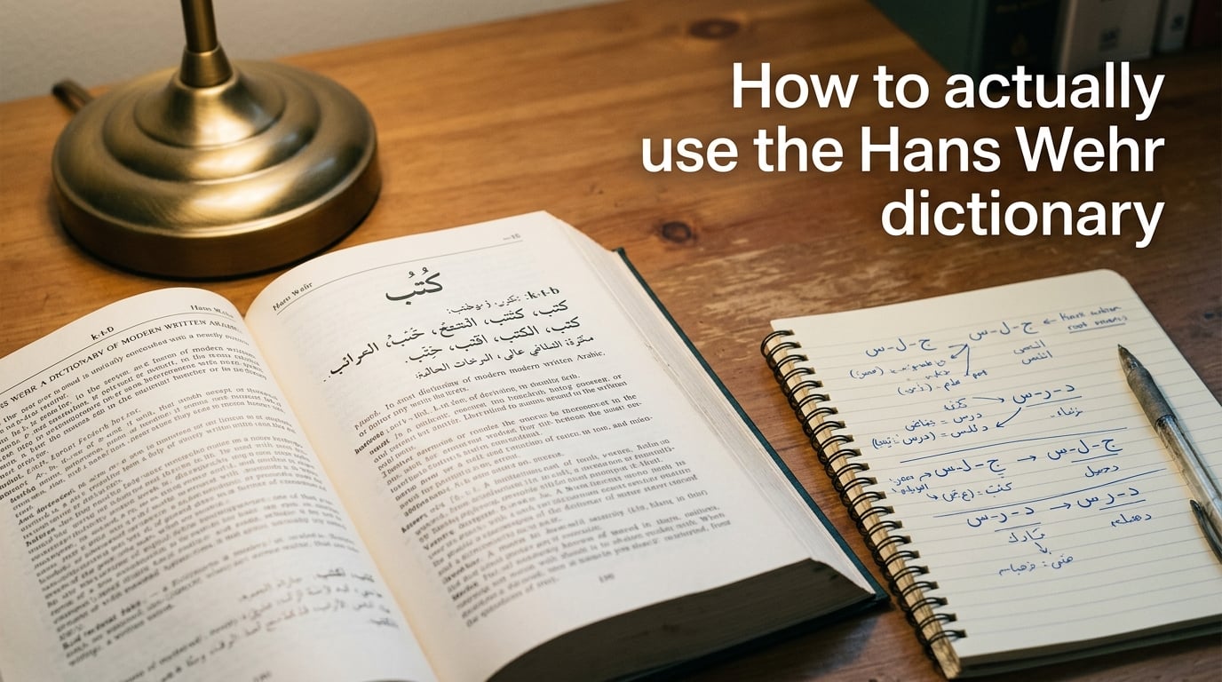 How to actually use the Hans Wehr dictionary