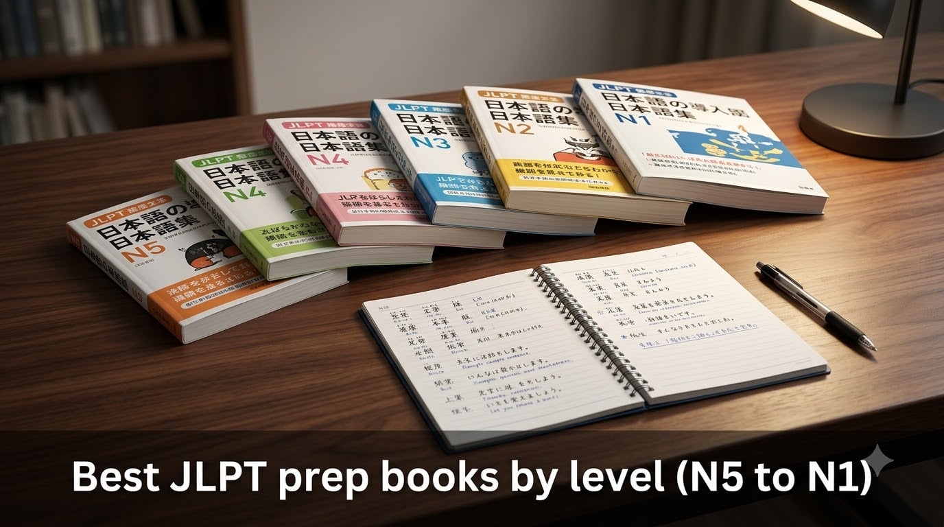 Best JLPT prep books by level (N5 to N1)