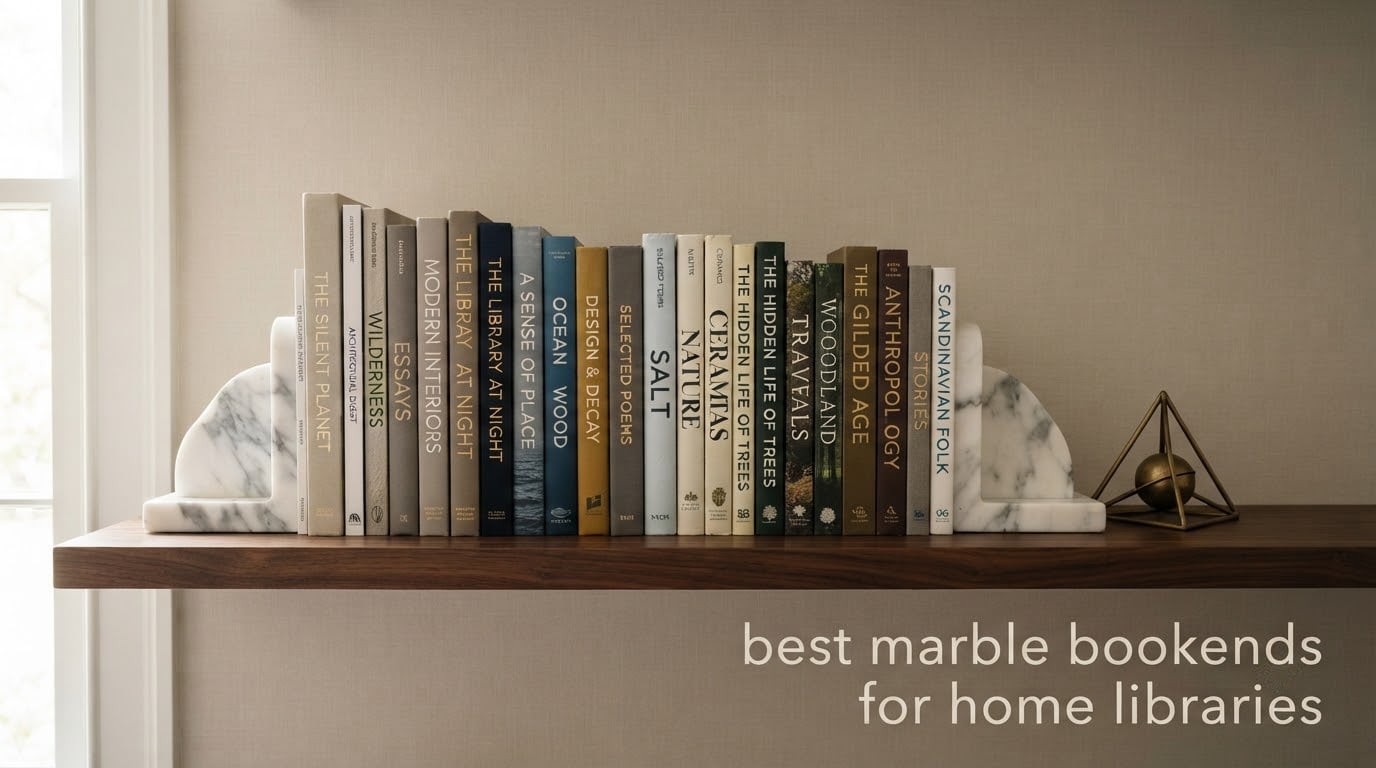best marble bookends for home libraries