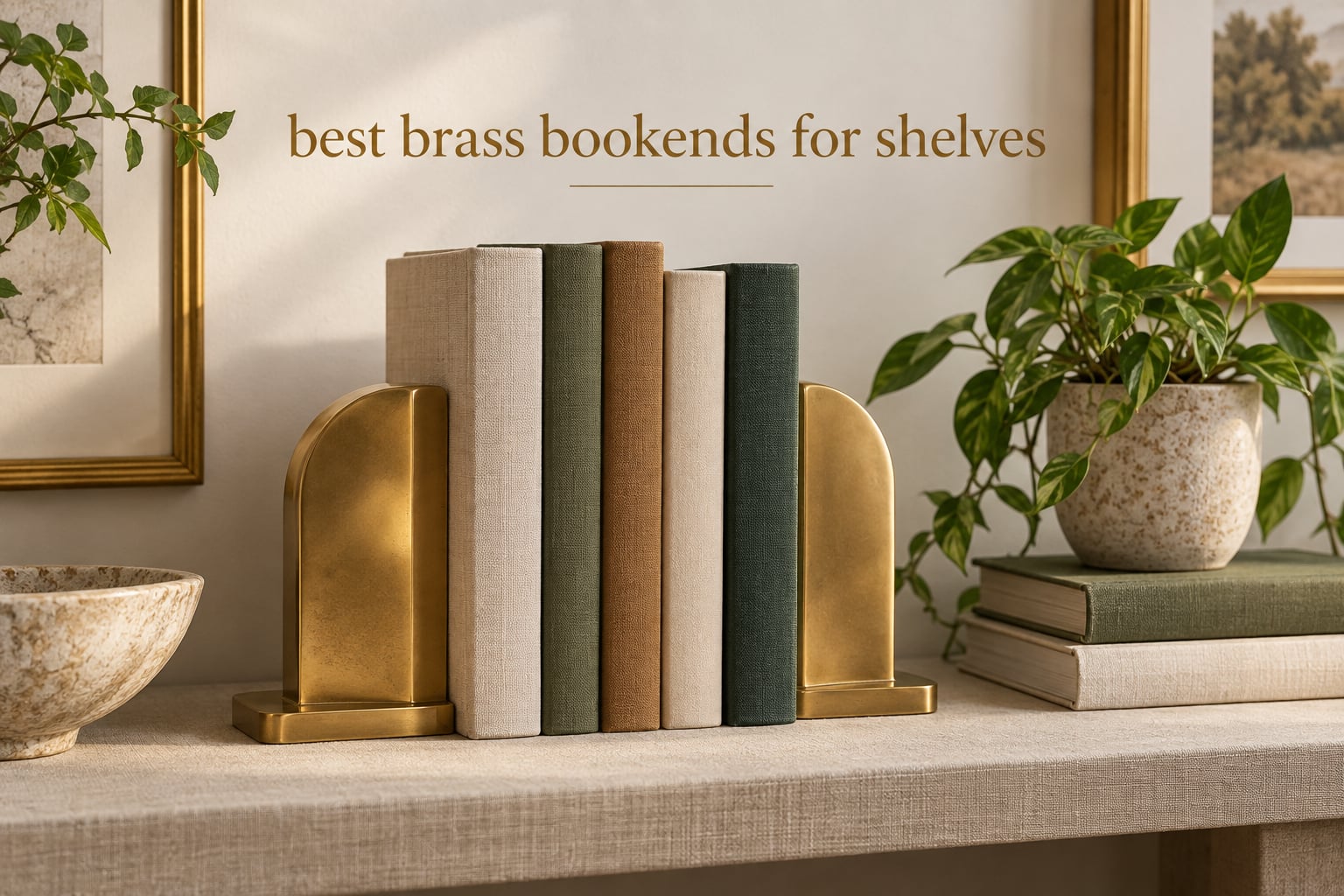 best brass bookends for shelves