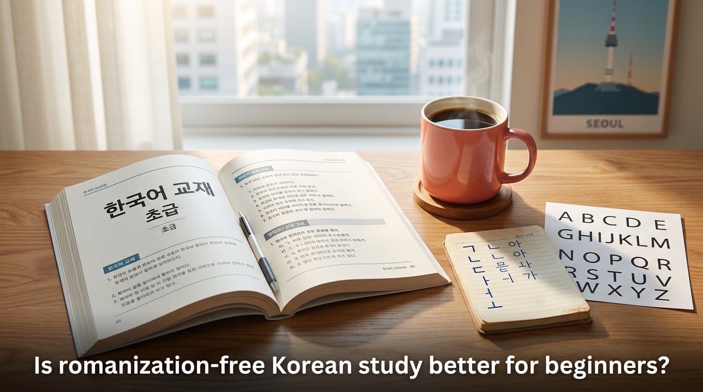 Is romanization-free Korean study better for beginners?