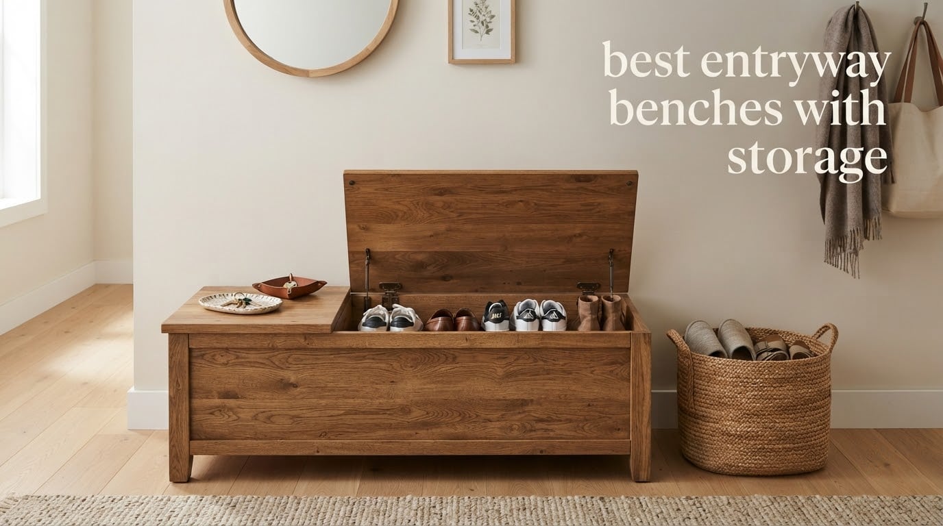 best entryway benches with storage