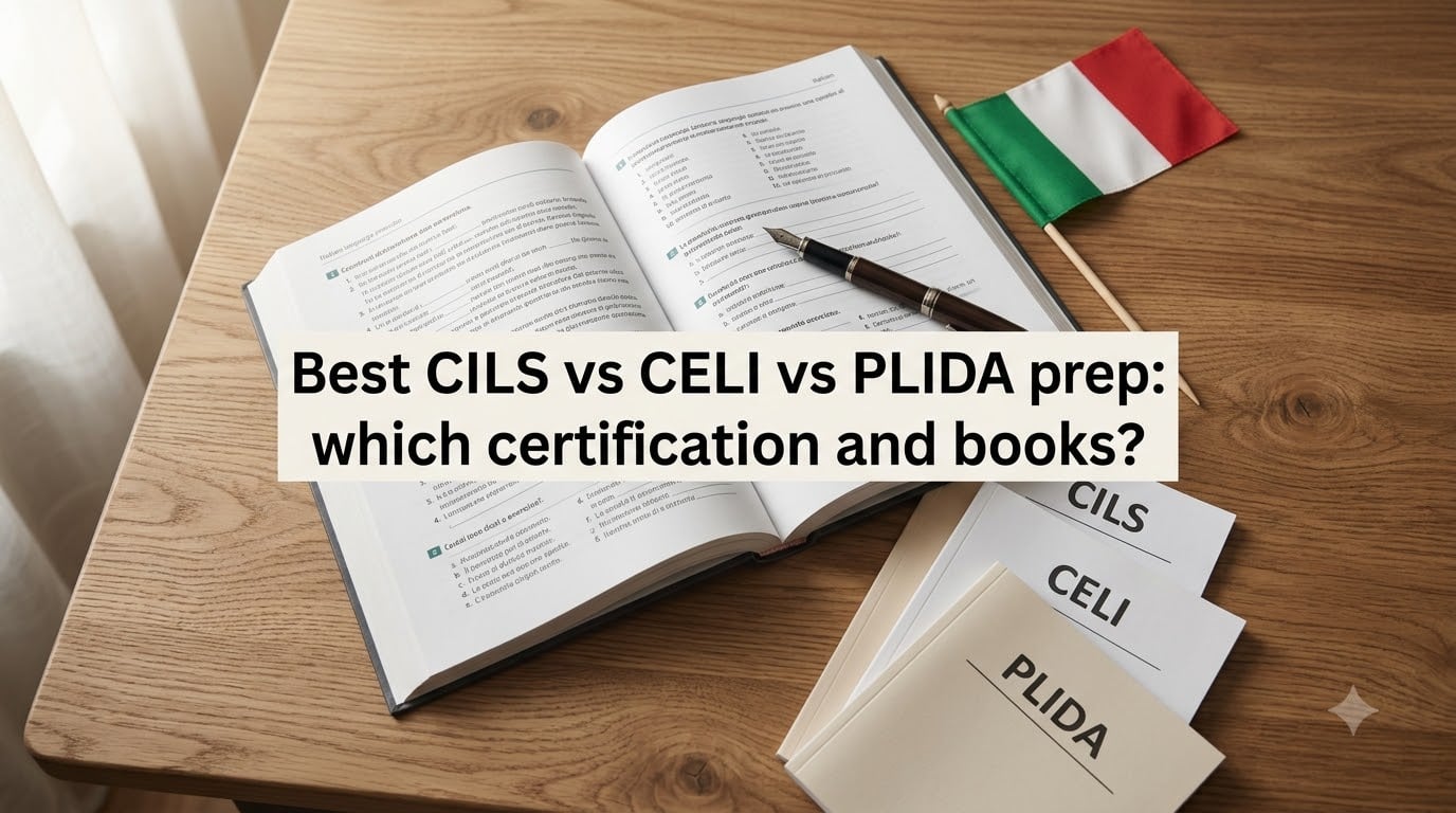 Best CILS vs CELI vs PLIDA prep: which certification and books?