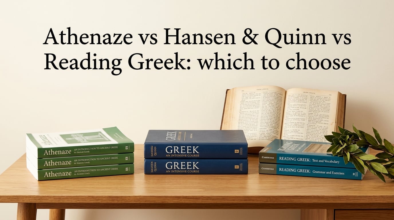 Athenaze vs Hansen & Quinn vs Reading Greek: which to choose