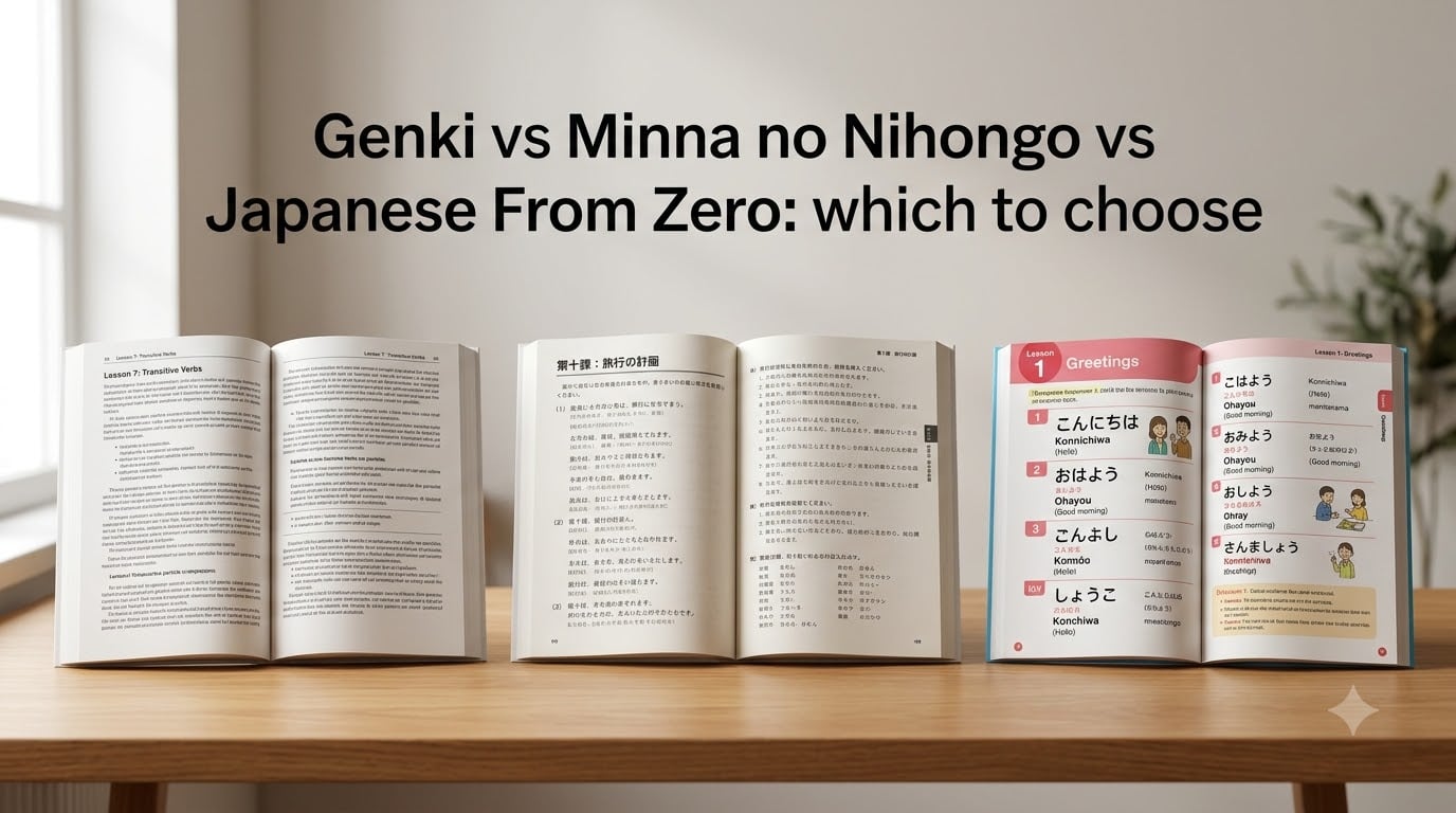 Genki vs Minna no Nihongo vs Japanese From Zero: which to choose