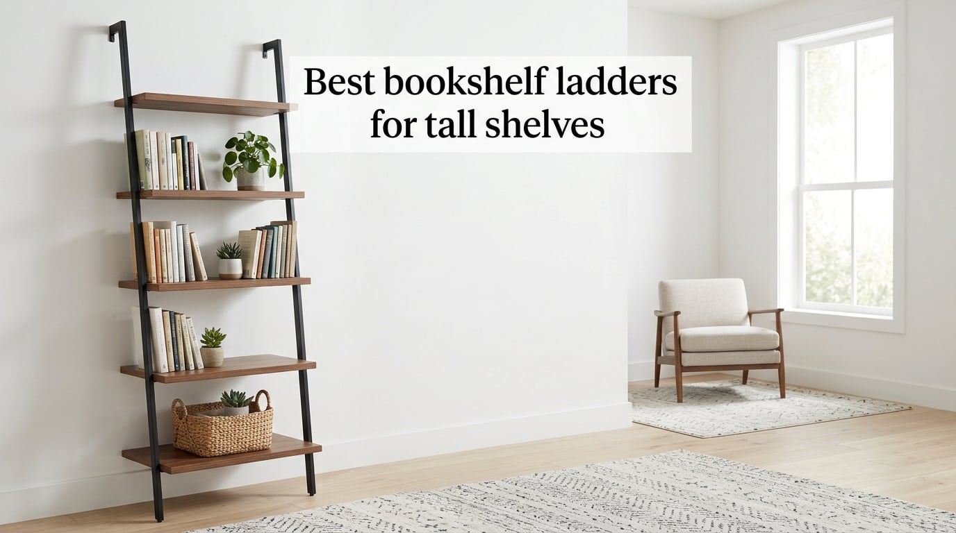 Best bookshelf ladders for tall shelves