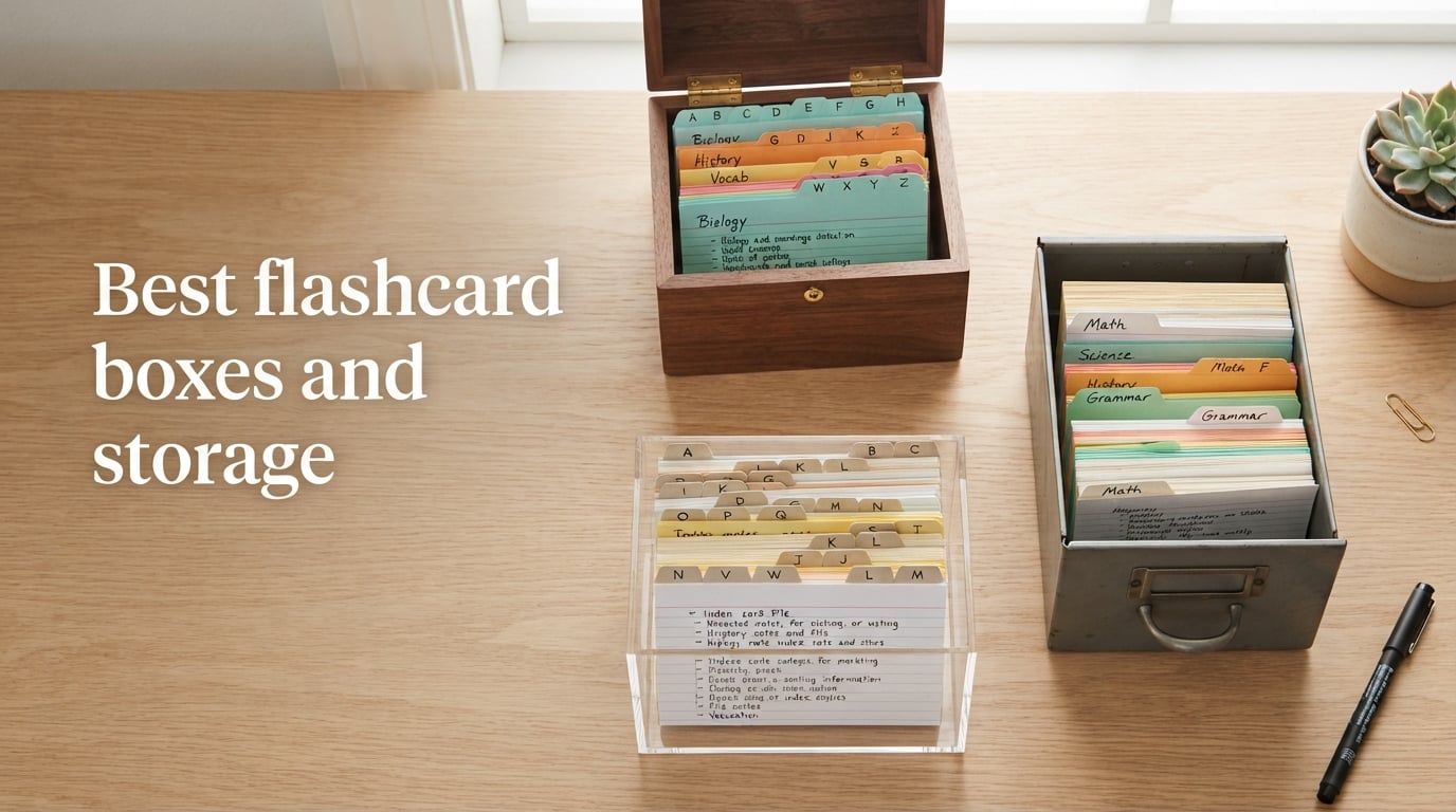 Best flashcard boxes and storage