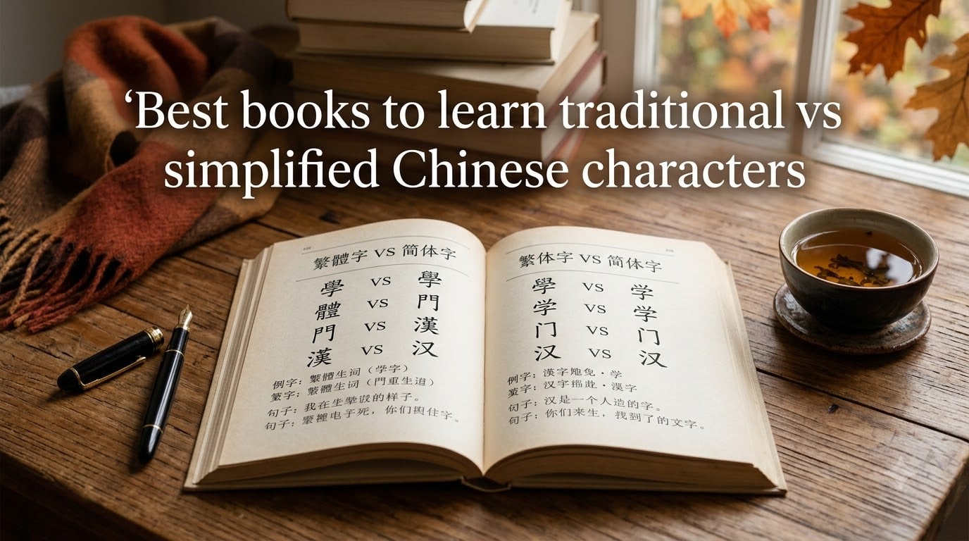 Best books to learn traditional vs simplified Chinese characters