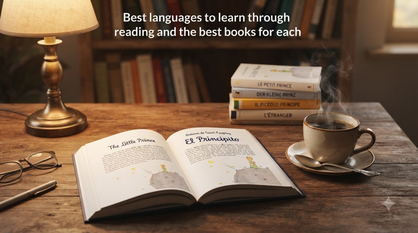 Best languages to learn through reading and the best books for each